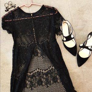 HYFVE Dressy Black Lace Shirt